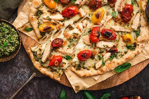 Chicken Pesto Pizza Recipe Foxes Love Lemons