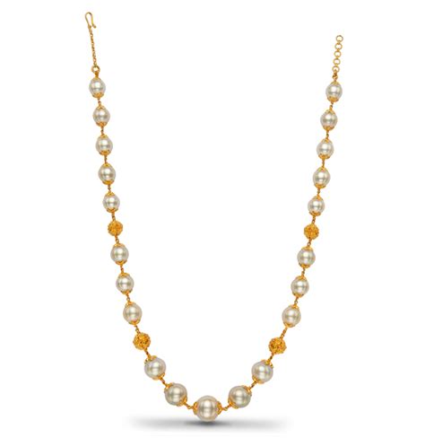 Beautiful South Sea Pearl Gold Necklace | Mangatrai Pearls & Jewellers