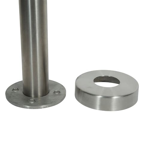 Stainless Steel Railing Round Post Base Plate Flange Cover Staircase