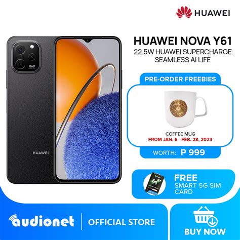 Huawei Nova Y61 Smartphone 6gb 64gb 50 Mp Ai Triple Camera 22