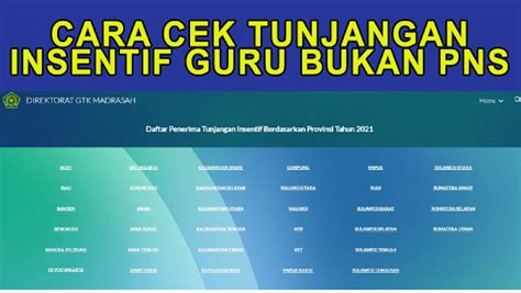 Cara Cek Daftar Penerima Tunjangan Insentif Guru Bukan PNS Tahun 2021