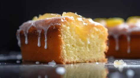 Premium Ai Image Lemon Drizzle Cake A Citrus Sensation