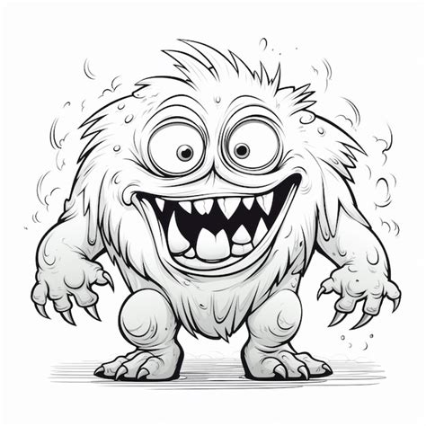 Premium AI Image | cartoon monster with big teeth and big teeth generative ai