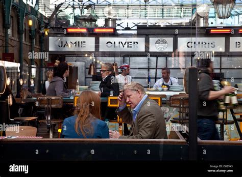 Caferestaurant Covent Garden London England Stock Photo Alamy