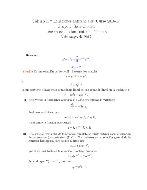 Examen De Muestra Pr Ctica Mayo Preguntas Y Respuestas Calculo Ii