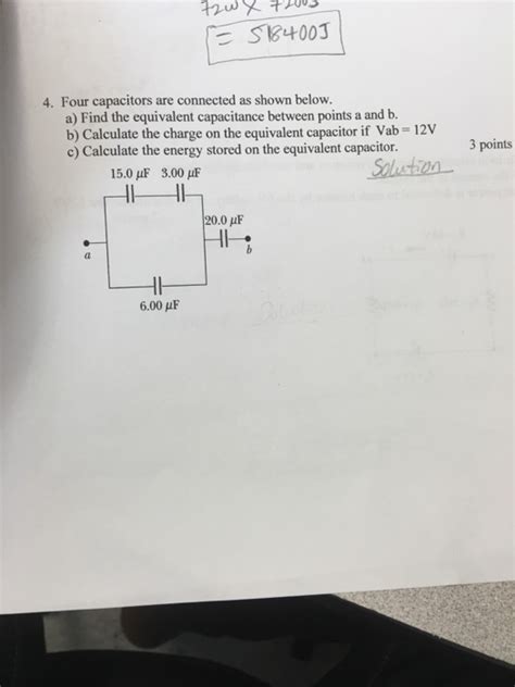 Solved Four Capacitors Are Connected As Shown Below Find Chegg