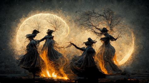 The Coven S Dance Painting By J R Picard Fine Art America