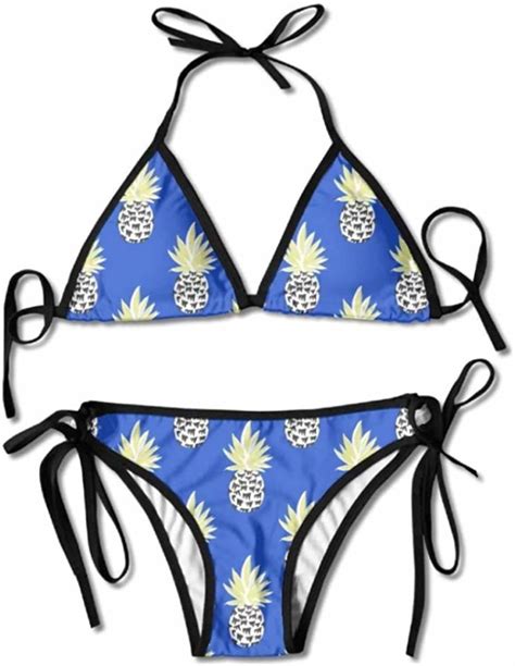 Keben Bikini Pineapples Swimsuits Bikinis Thong Swimsuit For Beach Beach Swimming Black ShopStyle