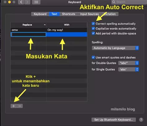 Cara Mengaktifkan Dan Mematikan Autocorrect Di Macbook Milsmilo Blog