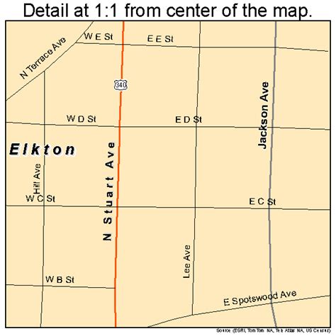 Elkton Virginia Street Map 5125408