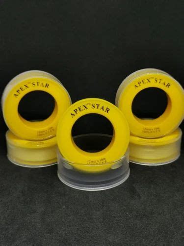 White Double Sided Apex Star PTFE Tapes Yellow Colour For Sealing