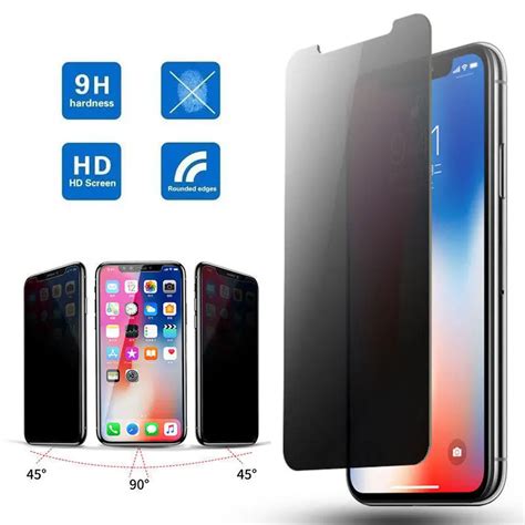 Anti Spy Privacy Tempered Glass Screen Film For Iphone X Xs Xr Xsmax