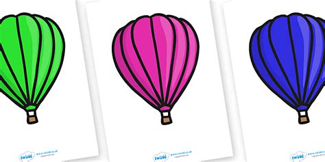 Editable Display Hot Air Balloons Plain Twinkl