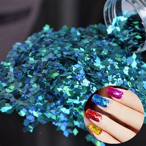 Aliexpress Buy Acrylic Rhombus Paillette Holographic Nail