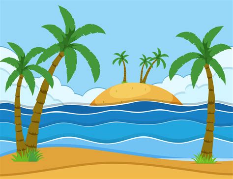 A beautiful summer scene 359849 Vector Art at Vecteezy