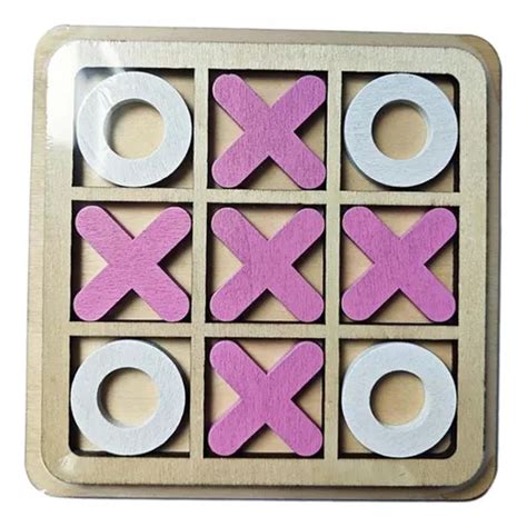 Jogo De Tabuleiro De Madeira Tic Tac Toe 5 51 Polegadas X Frete grátis