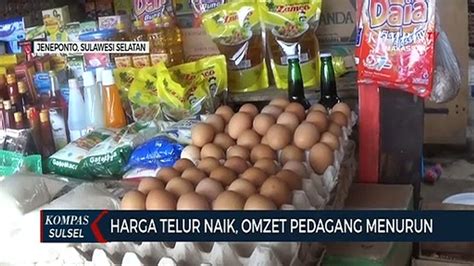 Harga Telur Naik Omzet Pedagang Menurun Video Dailymotion