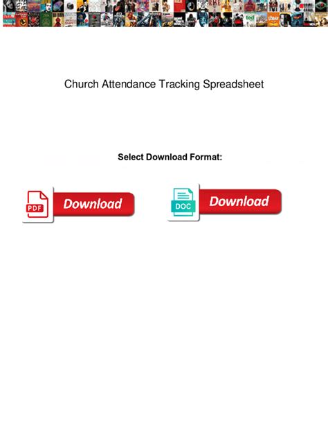 Fillable Online Church Attendance Tracking Spreadsheet Church