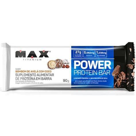 Power Protein Bar 90G Max Titanium Barra de Proteína Magazine Luiza