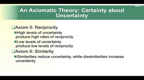 What Is Uncertainty Reduction Theory Youtube