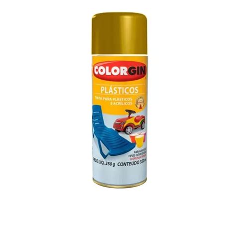 Tinta Spray Colorgin Para Pl Stico Ouro Met Lico Ml Mercadolivre