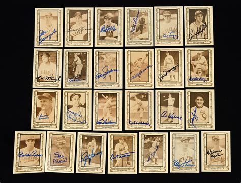 Lot Detail Baseball Legends Lot Of 25 Autographed Cards W Joe