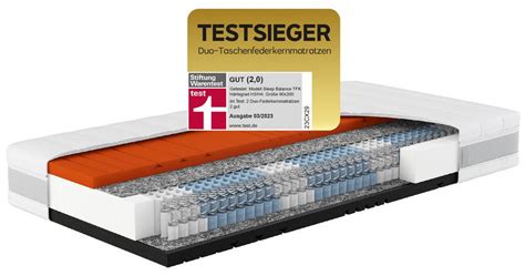 Hn8 7-Zonen Duo Taschenfederkern Matratze Sleep Balance TFK ab 179 ...