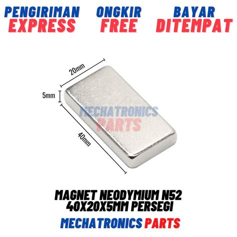 Jual Magnet Neodymium N X X Mm Persegi X X Mm Strong Kotak