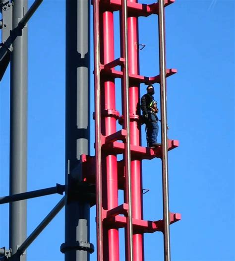 The width of roller coaster track, specifically X2 at Six Flags Magic
