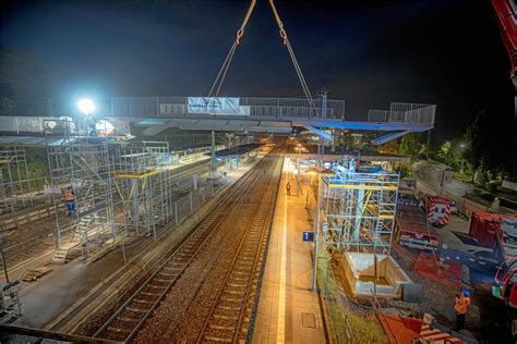 Arbeiten an der neuen Stadtbrücke