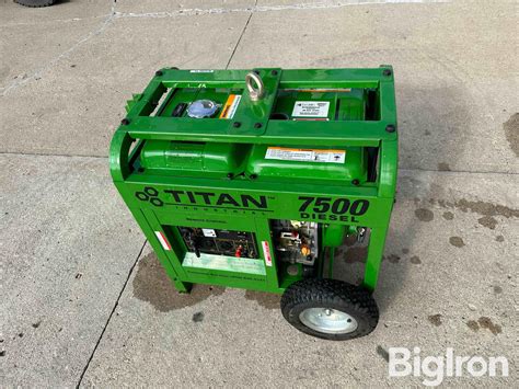 Titan Industrial 7500 Diesel Portable Generator Bigiron Auctions