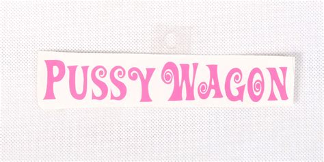 Pussy Wagon Pink Stickers Grand Prix Plates