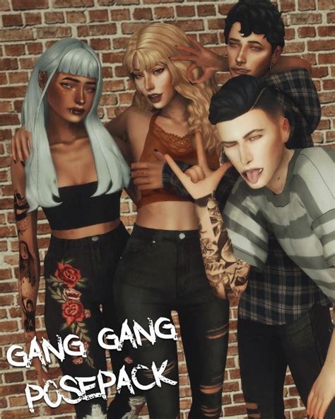 Gang Gang Posepack Collection By Ss Solstice Sims 20 Poses Across