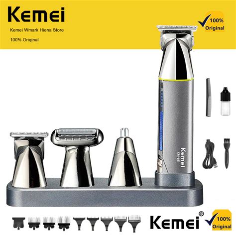 Kemei KM 681 Electric 4 In 1 Portable Nose Hair Trimmer Grooming Kit