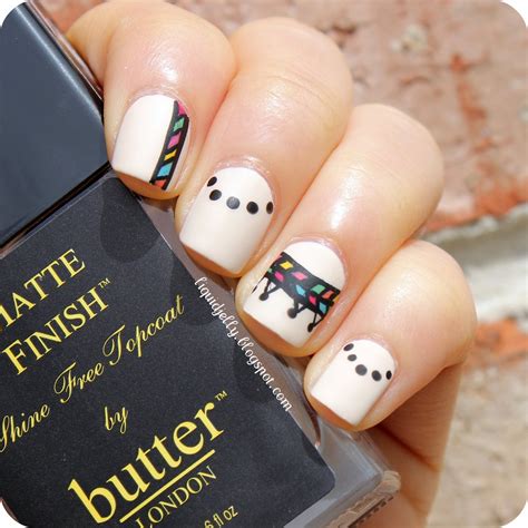 Liquid Jelly Whimsical Nude Print Nail Art