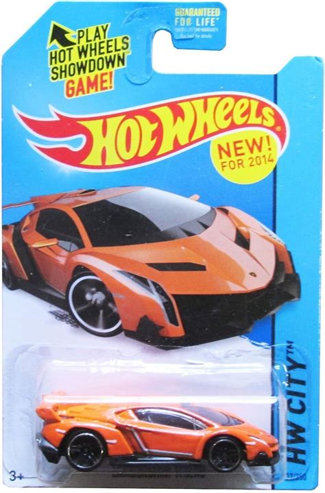 2014 Hot Wheels Hw City Lamborghini Veneno Orange By Mattel Amazon Co Uk Toys Games