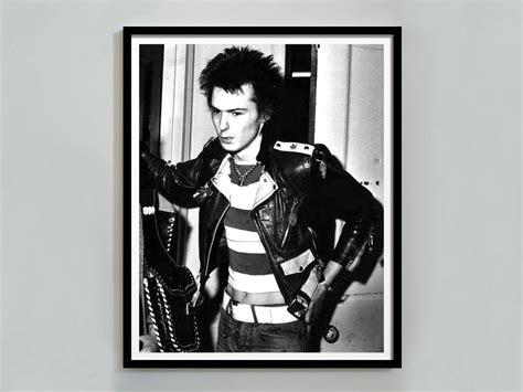Sid Vicious Rock Band Sex Pistols Poster Black And White Vintage Photography Printable Retro