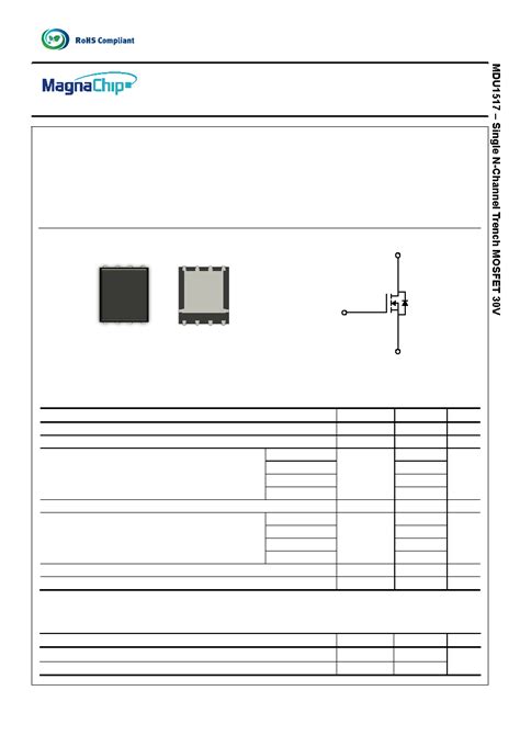 Mdu Datasheet Pages Mgchip Single N Channel Trench Mosfet