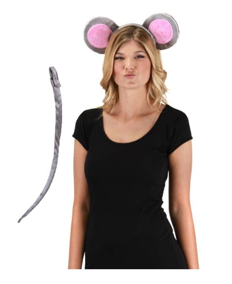 Costume Mouse Ears n Tail Kit Gray Pink - Cappel's