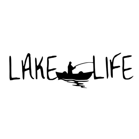 12cm 3 5cm Lake Life Fashion Fishing Stickers Decals Decor Vinyl S4