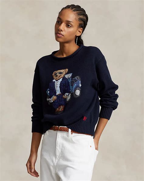 Polo Bear Cotton Jumper For Women Ralph Lauren® Uk