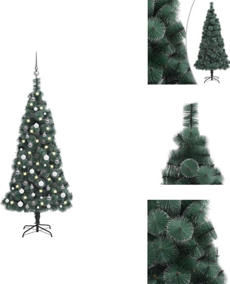 VidaXL Kerstboom Kunststof Met LED Verlichting 150 Cm Groen