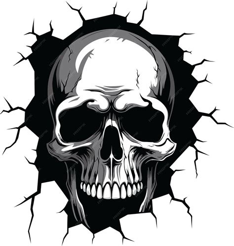 Premium Vector Intriguing Wall Design Unveiling The Hidden Skull