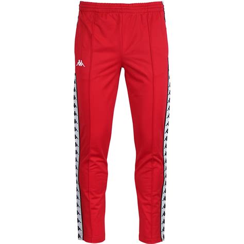 Kappa Astoria Slim Retro 80s Taped Track Pants In Red