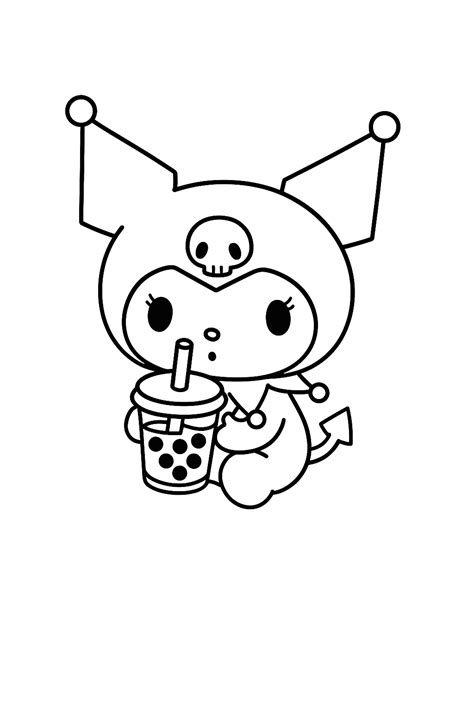 kuromi coloring pages  kitty colouring pages  kitty