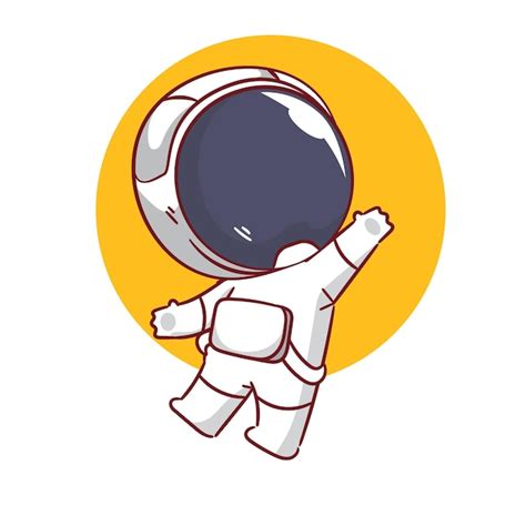 Premium Vector | Cute astronaut floating cartoon character Space and ...