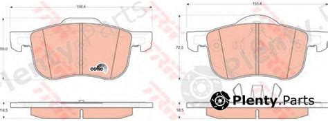 TRW part GDB1388 Brake Pad Set, disc brake - Plenty.Parts