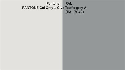 Pantone Col Grey 1 C Vs Ral Traffic Grey A Ral 7042 Side By Side