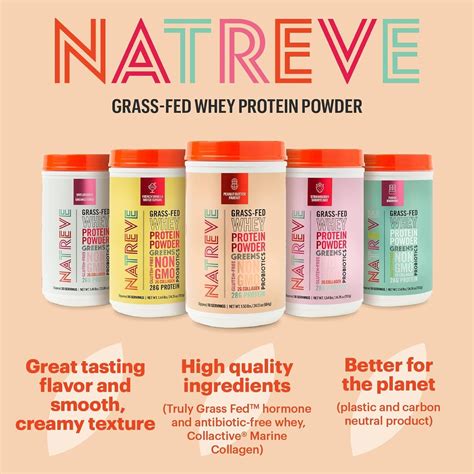 Natreve Whey Protein Powder 28g Grass Fed Whey Protein With Amino