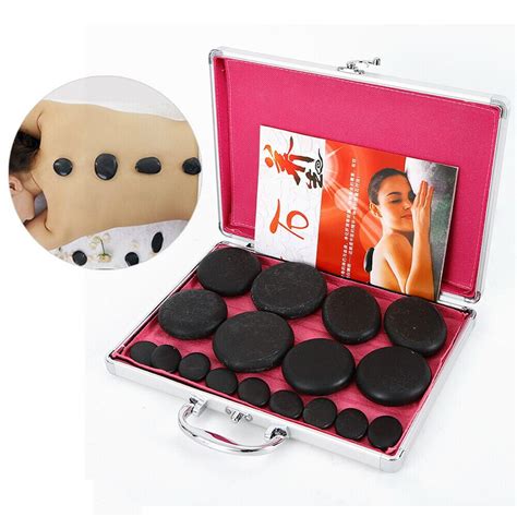 Miumaeov Pcs Portable Hot Massage Stone Warmer Volcanic Rock Stones Heater For Pain Relief